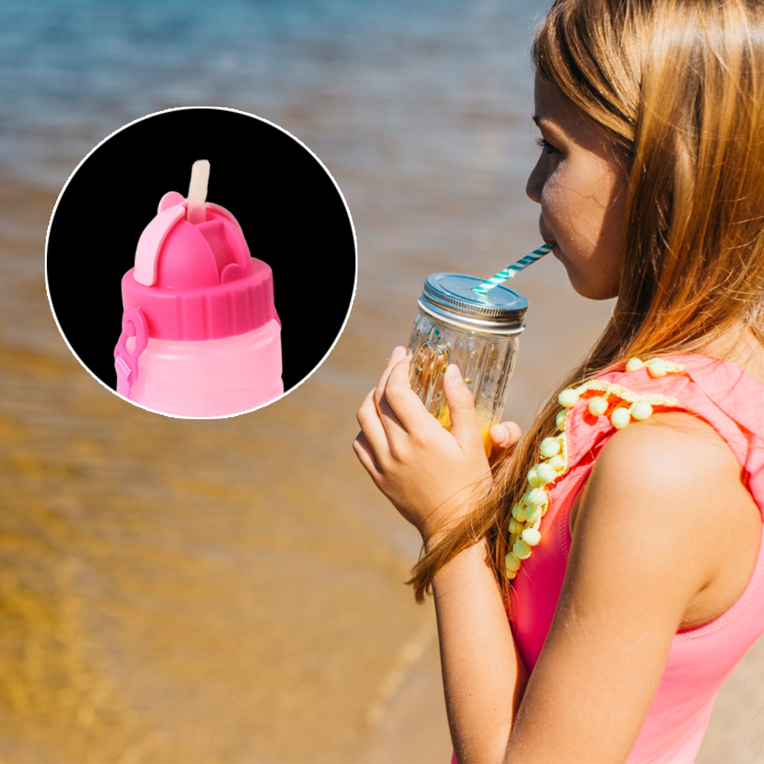 Cartoon Printed Water Bottle 550ml (1 Pc) Cartoon Printed Water Bottle 550ml (1 Pc)